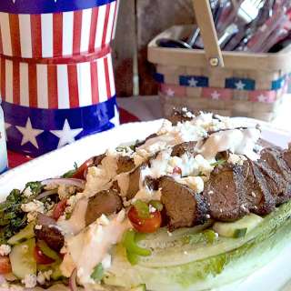 Grilled Steak Salad with Blue Cheese Dressing
