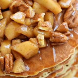 Caramel Apple and Pecan Pancakes