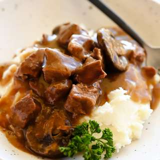 Beef Tips with Mushroom Gravy