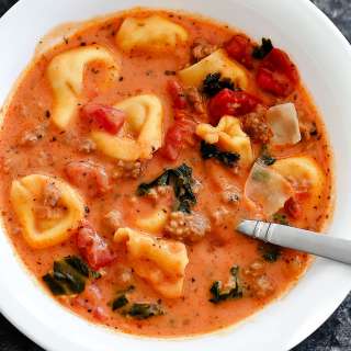 Creamy Sausage Tortellini Soup
