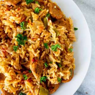 Pressure Cooker Cajun Chicken Sausage and Rice