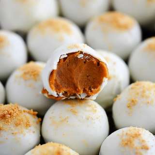 White Chocolate Pumpkin Truffles