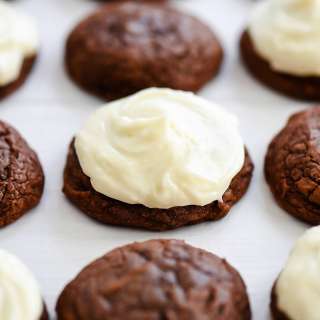 Brownie Mix Cookies with Cream Cheese Frosting