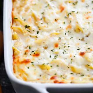 Three Cheese Chicken Alfredo Bake
