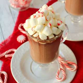 Spiked Peppermint Hot Chocolate