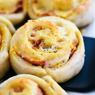 Baked Ham and Cheese Roll Ups