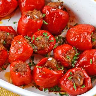 Sausage Stuffed Cherry Peppers