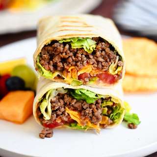 Grilled Cheeseburger Wraps