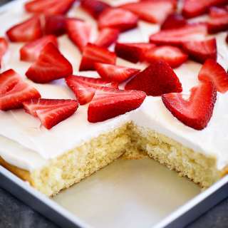 Strawberry Shortcake Sheet Cake