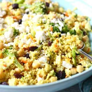 Curried Couscous with Broccoli and Feta
