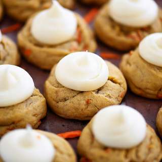 Carrot Cake Cookies with Cream Cheese Frosting