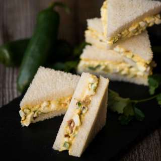 Mini Bacon Jalapeno Egg Salad Sandwiches