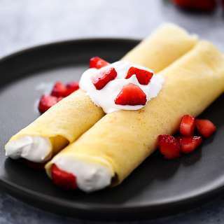 Strawberries and Cream Crepes