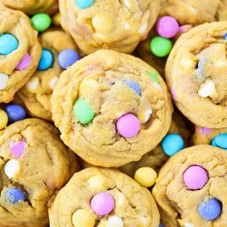 White Chocolate Chip M&M Pudding Cookies