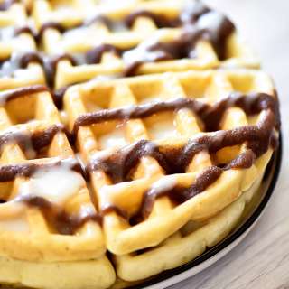 Cinnamon Roll Waffles