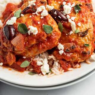 Mediterranean Crock Pot Chicken Thighs