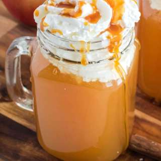 Warm Caramel Apple Cider Cocktail