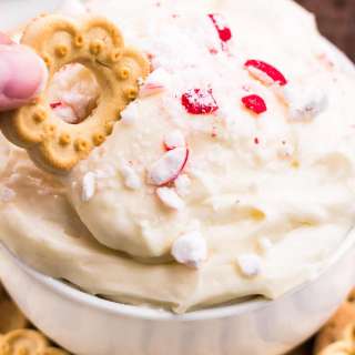 White Chocolate Peppermint Cheesecake Dip