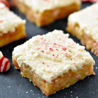 Candy Cane KISS Sugar Cookie Bars