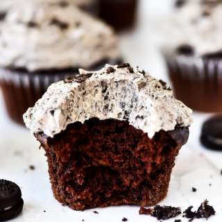 Chocolate Cupcakes with Oreo Buttercream