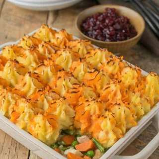 Thanksgiving leftovers turkey shepherd's pie