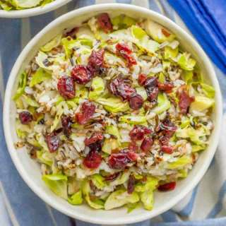 Wild rice and Brussels sprouts salad