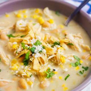 Slow Cooker Salsa Verde Chicken Soup