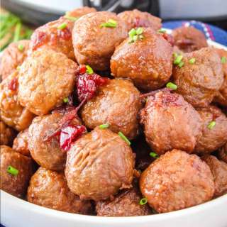 Pinot Noir & Cranberry Meatballs