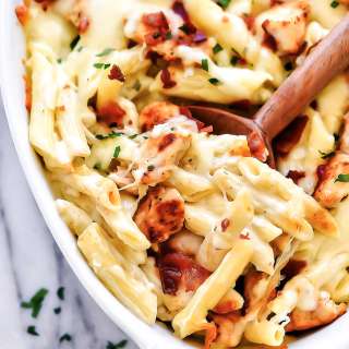 Chicken Ranch Pasta Bake