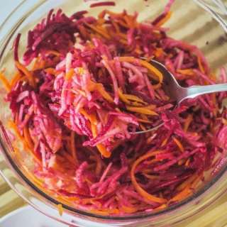 Raw Beet, Carrot and Apple Salad