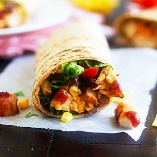 BBQ Chicken Salad Wraps
