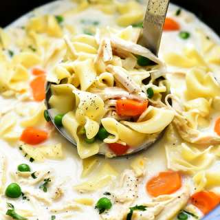 Slow Cooker Creamy Chicken Noodle Soup