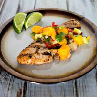Citrus Turkey Cutlets with Mango Salsa