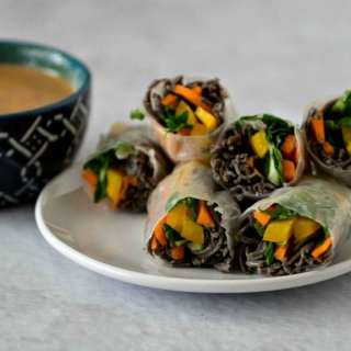 Spring Rolls with Black Bean Noodles