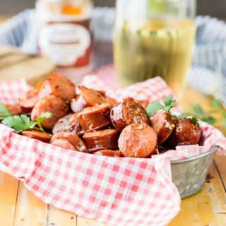 Sweet and Spicy Slow Cooker Kielbasa Bites
