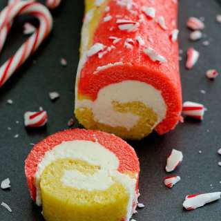 Candy Cane Cake Roll