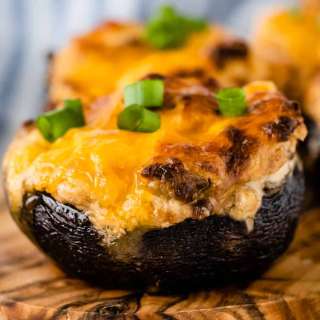 Air Fryer Stuffed Mushrooms