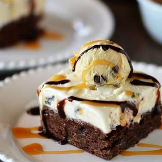 Cookie Dough Ice Cream Brownie Bars