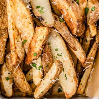 Air Fryer Garlic Parmesan Potato Wedges