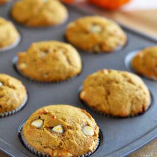 White Chocolate Chip Pumpkin Muffins