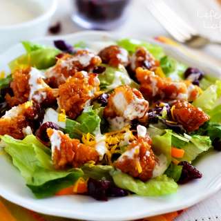 Sticky Chicken Fingers Salad