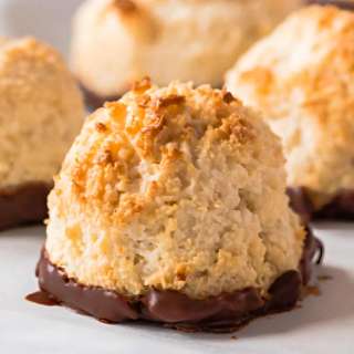 Chocolate Dipped Coconut Macaroons