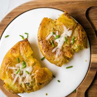 Griddle Smash Potatoes