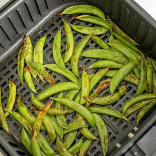 Air Fryer Roasted Snap Peas (or Snow Peas)