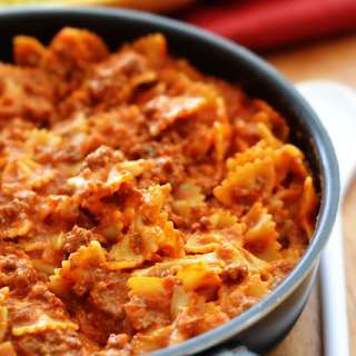 Bowtie Skillet Lasagna