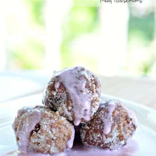 Chocolate Donut Holes with "Creme Anglaise"