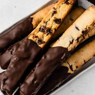Chocolate Chip and Peppermint Biscotti