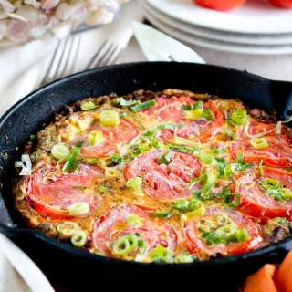 Potato, Ham and Tomato Frittata