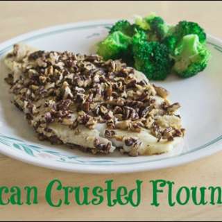 Pecan Crusted Baked Flounder Recipe