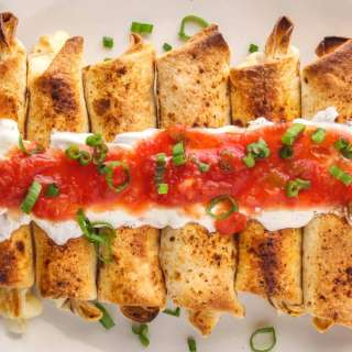 Cheesy Baked Beef Taquitos